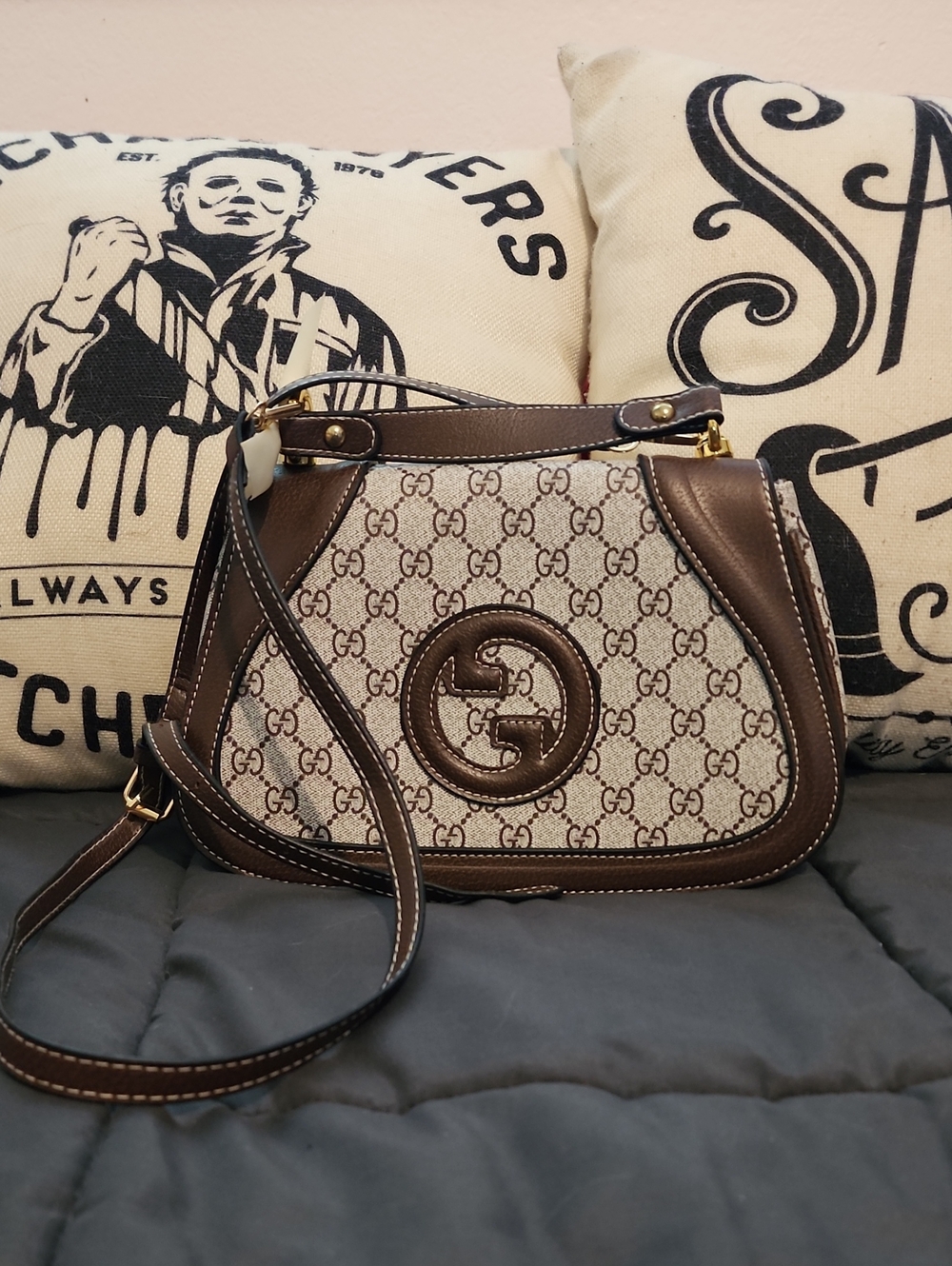 Gucci Brown GG Canvas Shoulder Bag Cute!